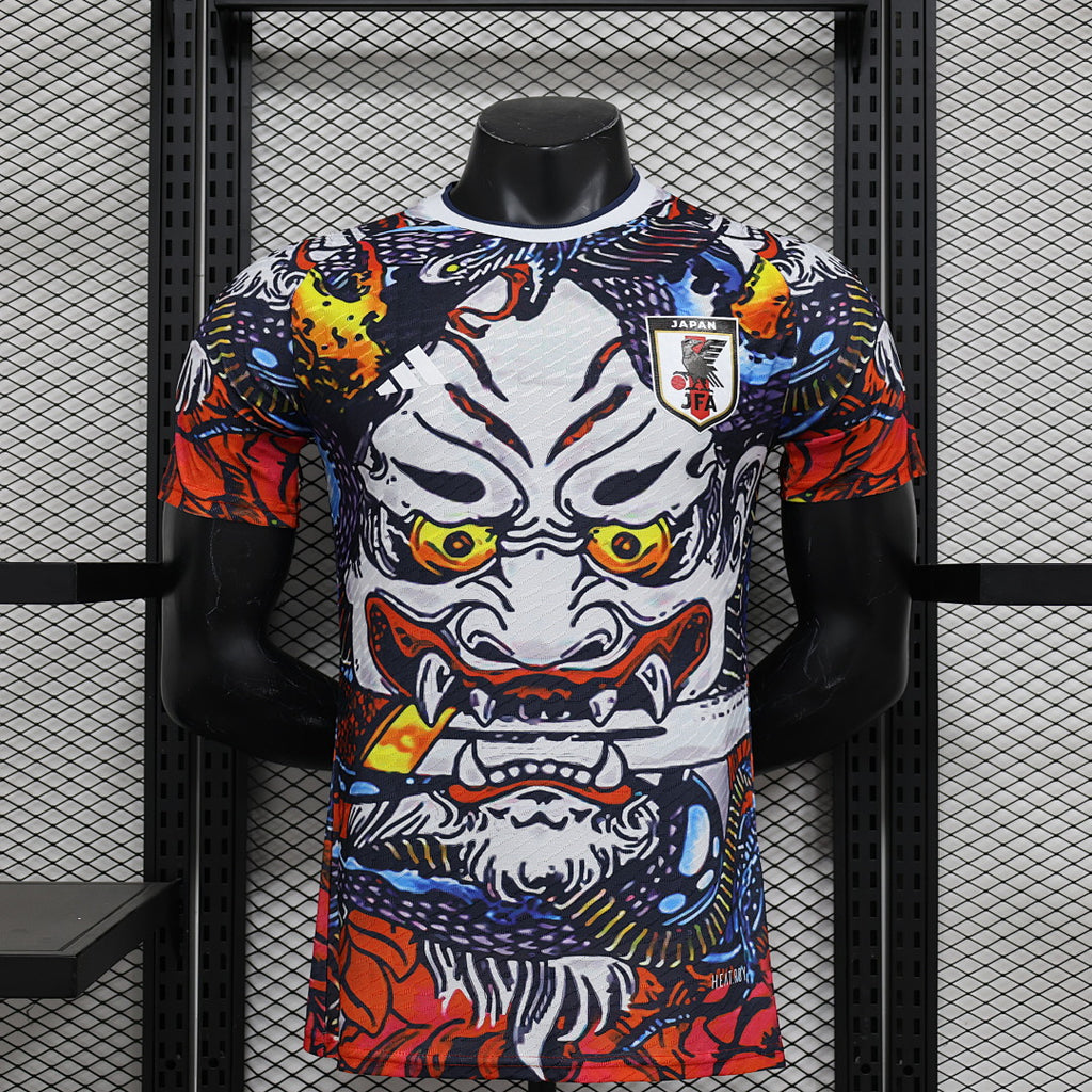 Camiseta Japón Negra y Gris Claro Edición Especial 2024 Versión Jugador II - frente