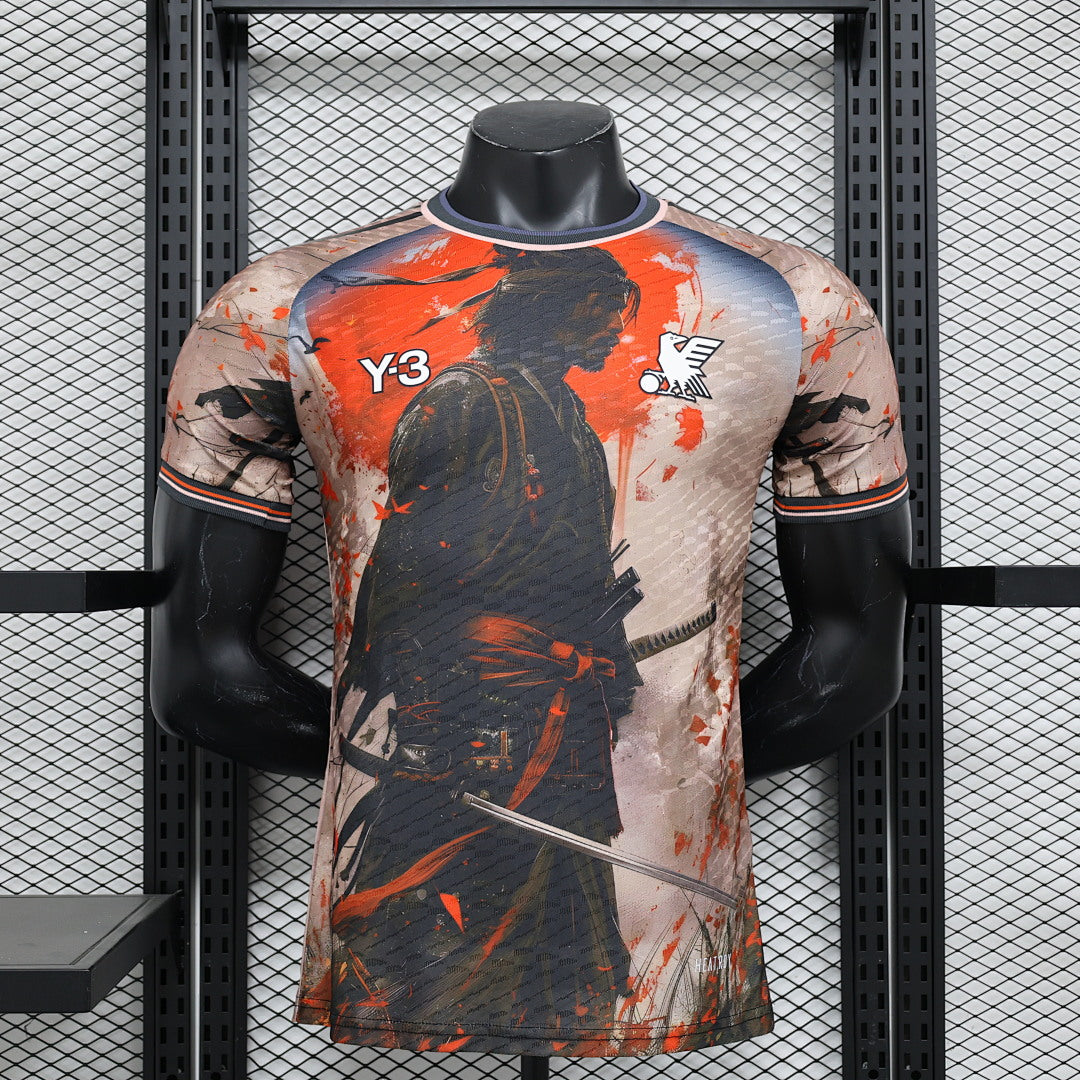 Camiseta Japón Gris y Naranja Edición Especial 2024 Versión Jugador - frente