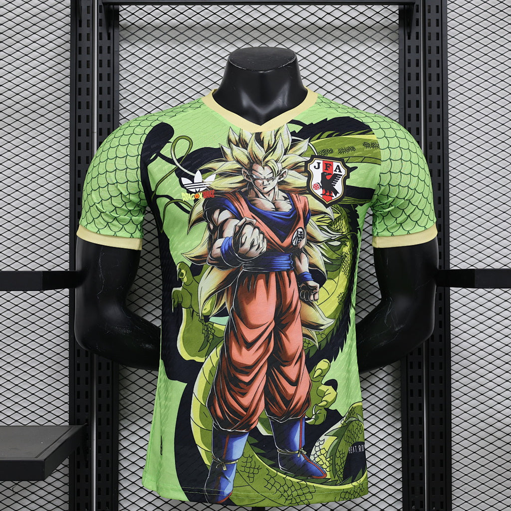 Camiseta Japón Negra y Verde Edición Especial 2024 Versión Jugador - frente