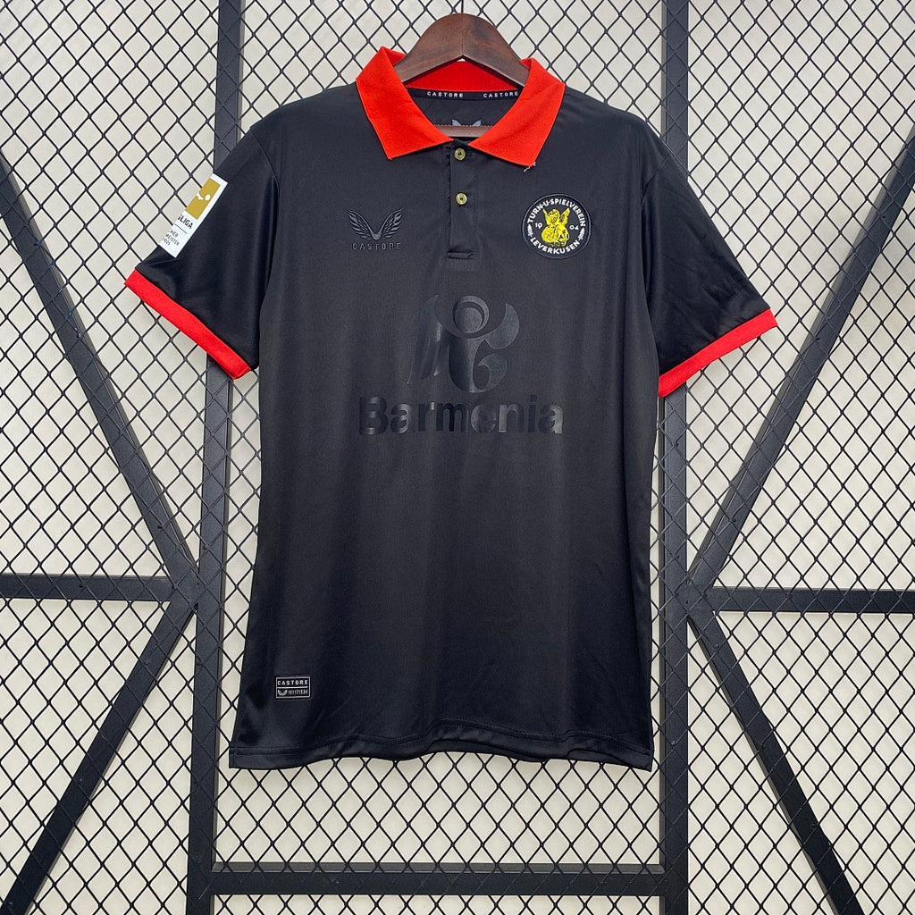 Camiseta Bayer Leverkusen Negra 2024/25 - frente