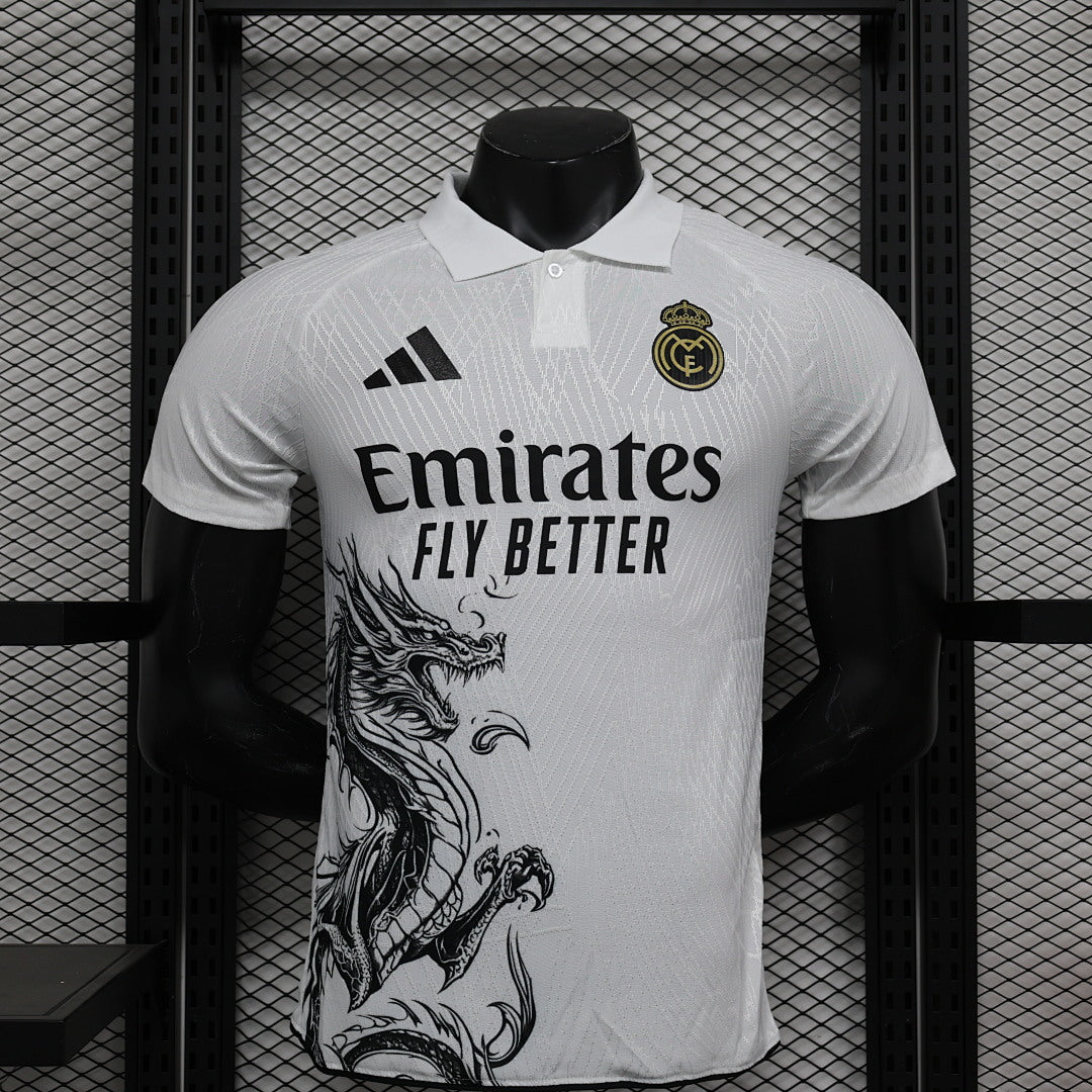 Camiseta Real Madrid Gris Claro y Negra Edición Especial 2024/25 Versión Jugador - frente
