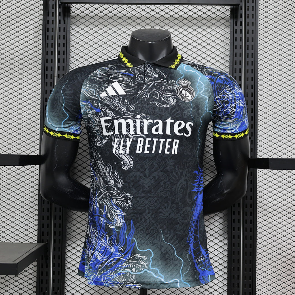 Camiseta Real Madrid Negra y Azul Marino Edición Especial 2024/25 Versión Jugador - frente