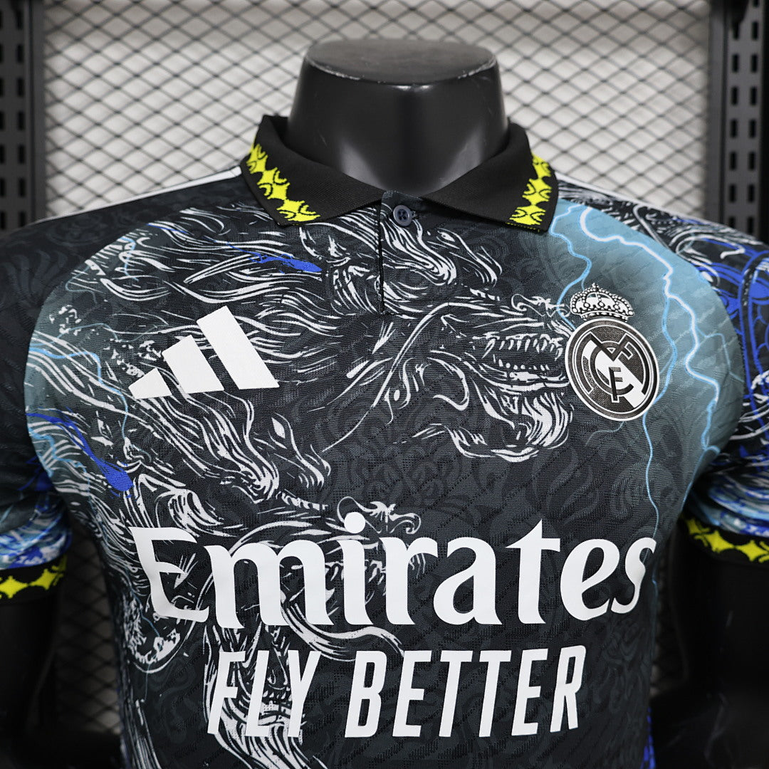 Camiseta Real Madrid Azul Marino y Negra Edición Especial 2024/25 Versión Jugador - espalda