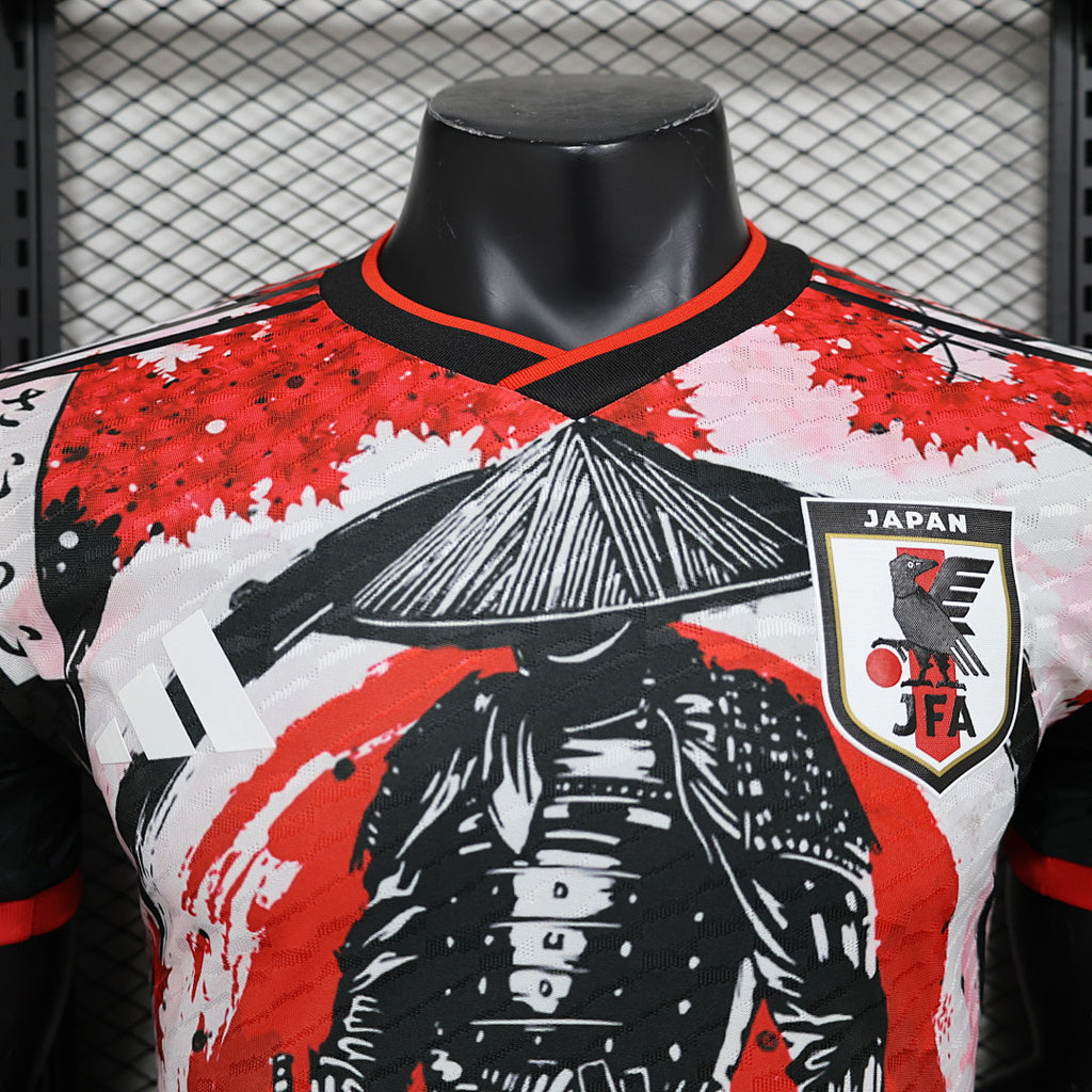 Camiseta Japón Roja y Negra Edición Especial 2024 Versión Jugador II - espalda