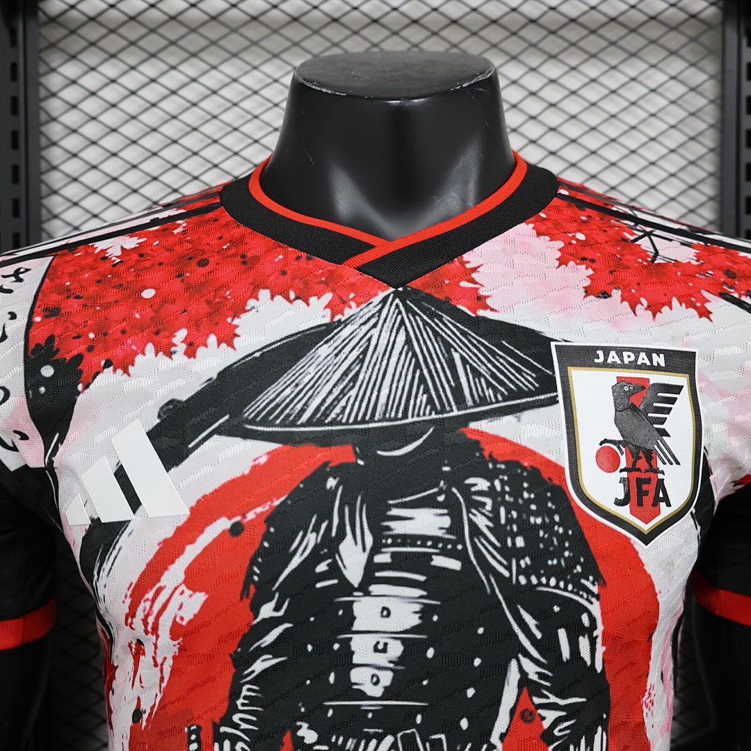 Camiseta Japón Roja y Negra Edición Especial 2024 Versión Jugador II - espalda