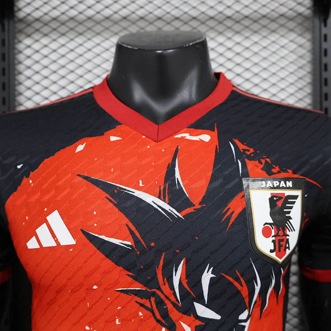 Camiseta Japón Roja y Gris Edición Especial 2024 Versión Jugador II - espalda