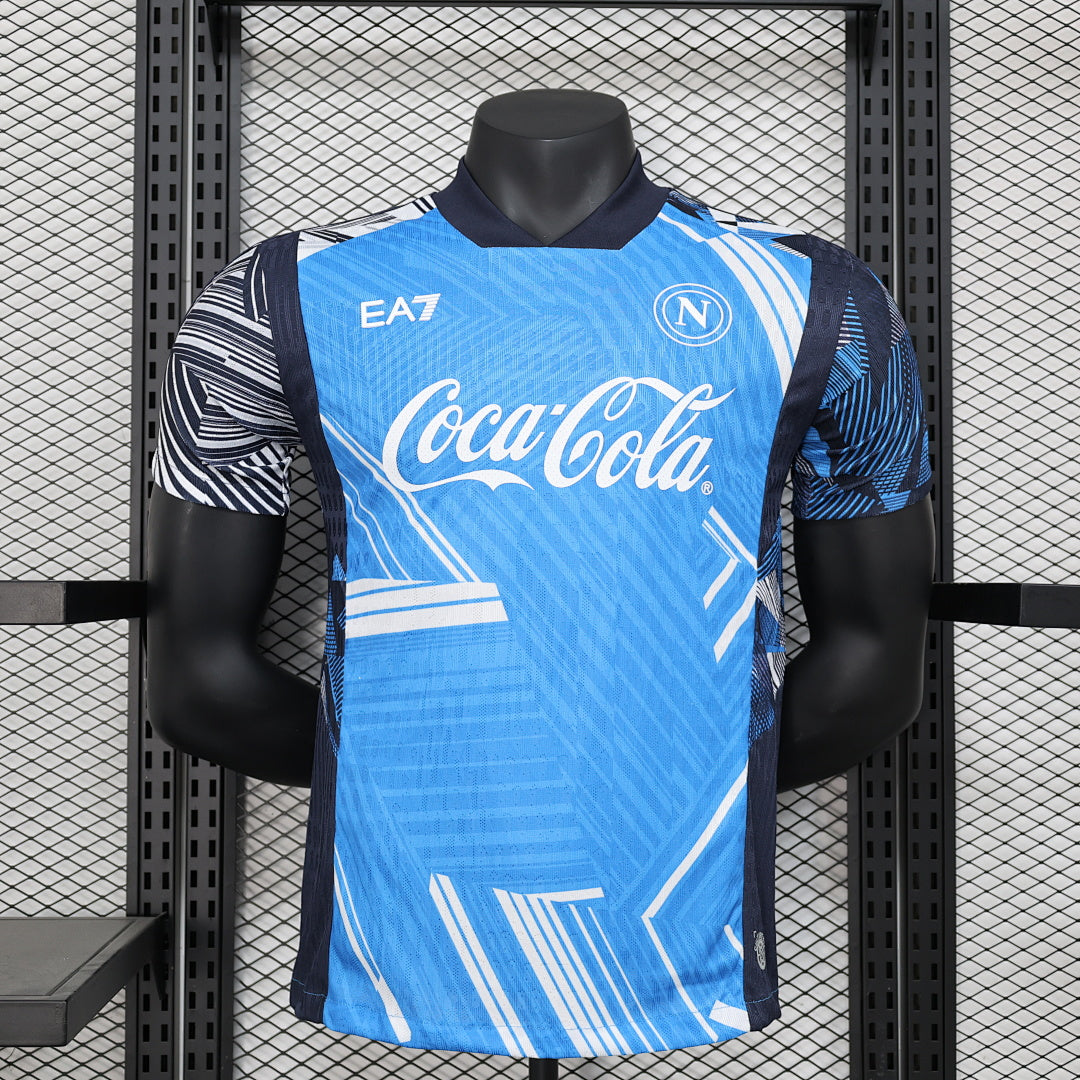Camiseta SSC Napoli Celeste y Azul Edición Especial 2024/25 Versión Jugador - frente