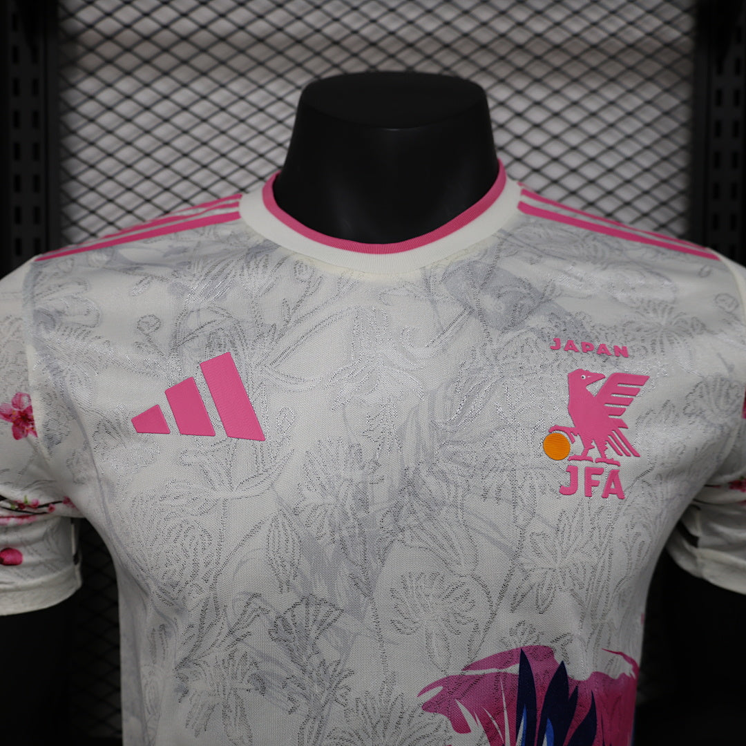 Camiseta Japón Roja y Gris Claro Edición Especial 2024 Versión Jugador - espalda