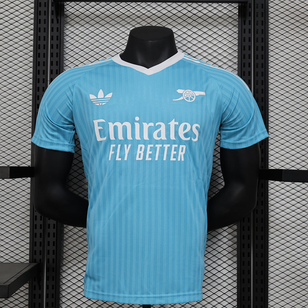 Camiseta Arsenal Azul y Gris Edición Especial 2024/25 Versión Jugador - frente