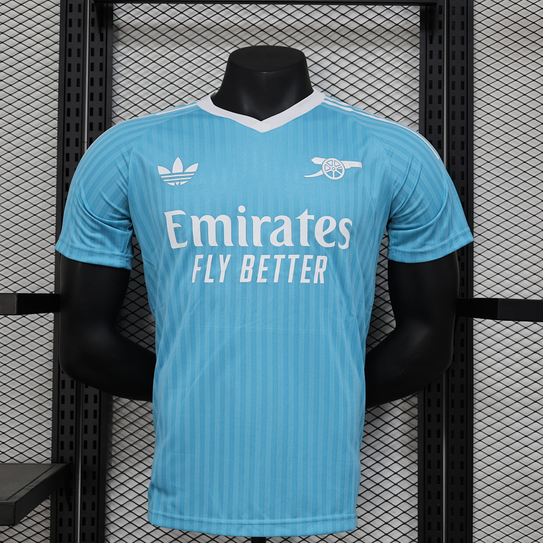 Camiseta Arsenal Azul y Gris Edición Especial 2024/25 Versión Jugador - frente