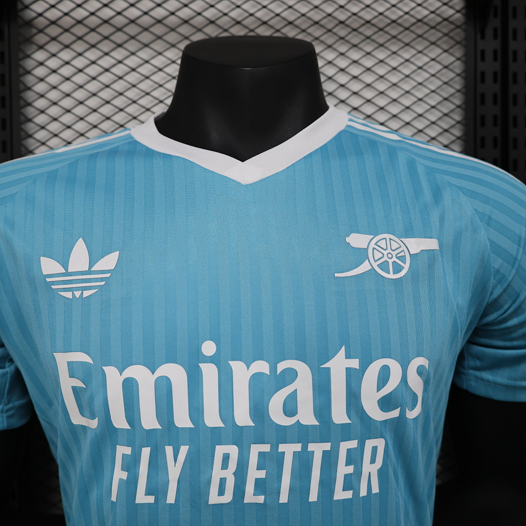 Camiseta Arsenal Turquesa y Negra Edición Especial 2024/25 Versión Jugador - espalda