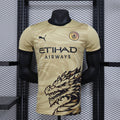Camiseta Manchester City Amarilla y Negra Edición Especial 2024/25 Versión Jugador - frente