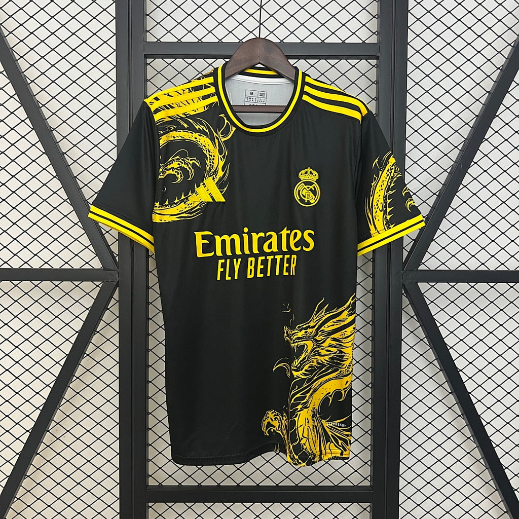 Camiseta Real Madrid Negra y Amarilla Edición Especial 2024/25 - frente
