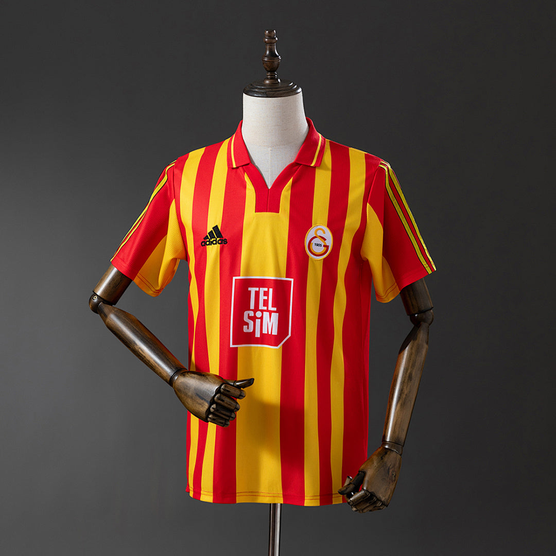 Camiseta Retro Galatasaray Local Gris y Burdeos 99/00 - frente