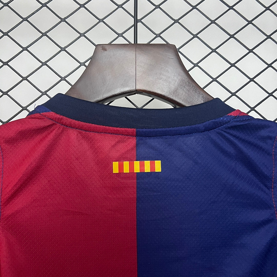Conjunto Niños FC Barcelona Local Roja y Azul Marino 2024/25 - espalda