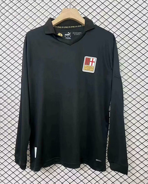 Camiseta AC Milan Negra 125º Aniversario Manga Larga 2024/25 - frente