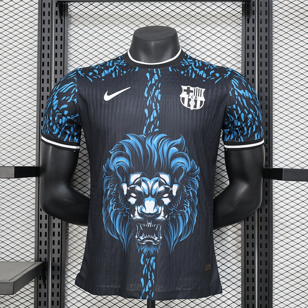 Camiseta FC Barcelona Negra y Azul Marino Edición Especial 2024/25 Versión Jugador - frente