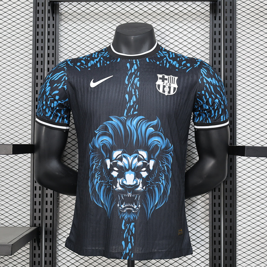 Camiseta FC Barcelona Negra y Azul Marino Edición Especial 2024/25 Versión Jugador - frente