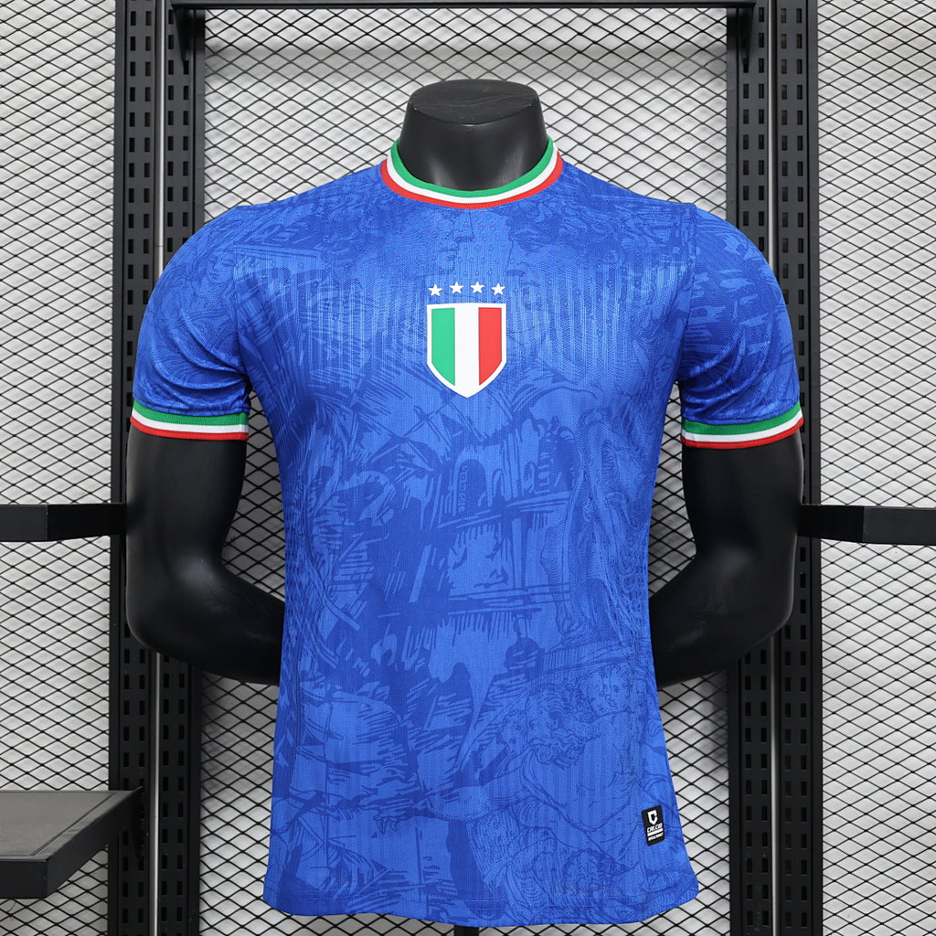 Camiseta Italia Azul Edición Especial 2024 Versión Jugador - frente