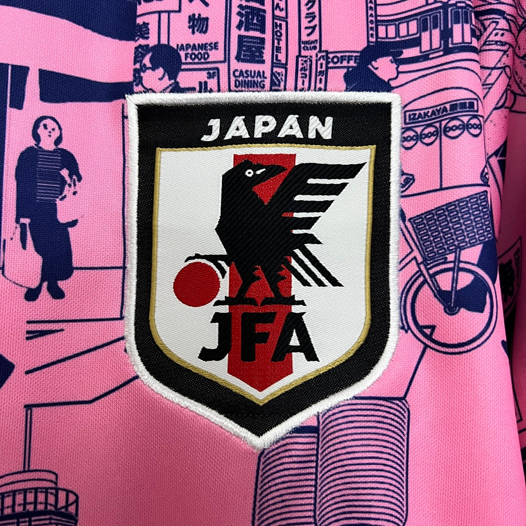 Camiseta Japón Rosada y Azul Marino Edición Especial 2024 - espalda