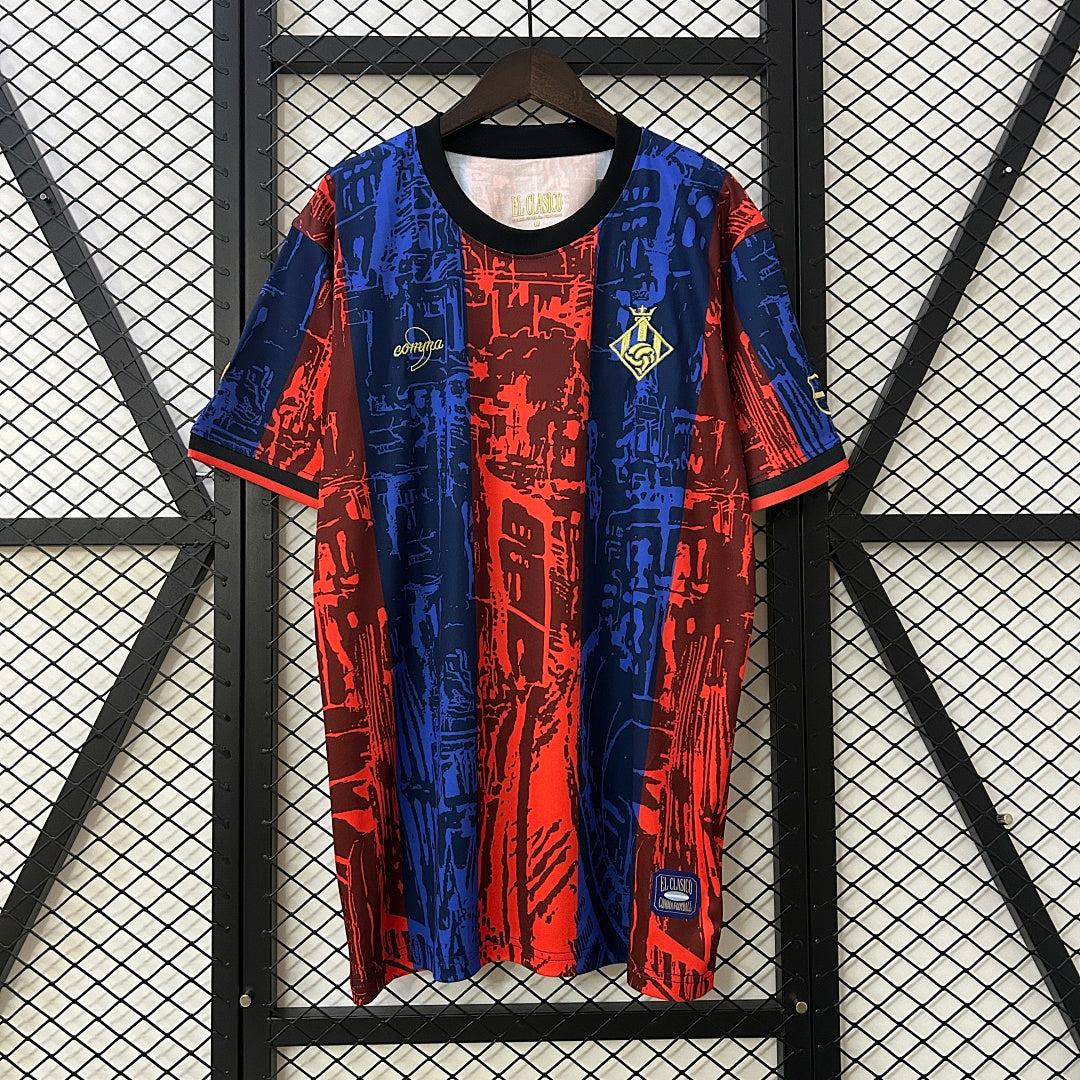 Camiseta FC Barcelona Negra y Burdeos Edición Especial 2024/25 - frente