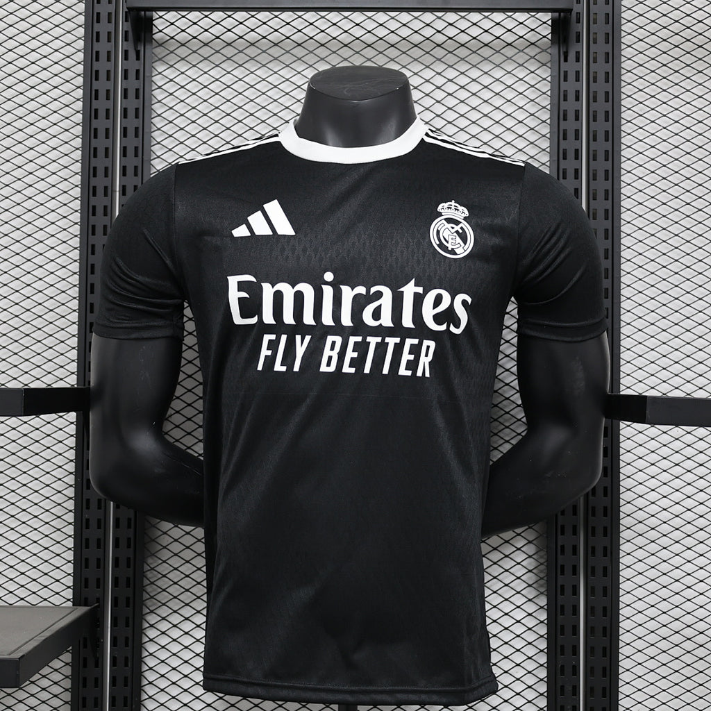 Camiseta Real Madrid Negra y Gris Edición Especial 2024/25 Versión Jugador - frente