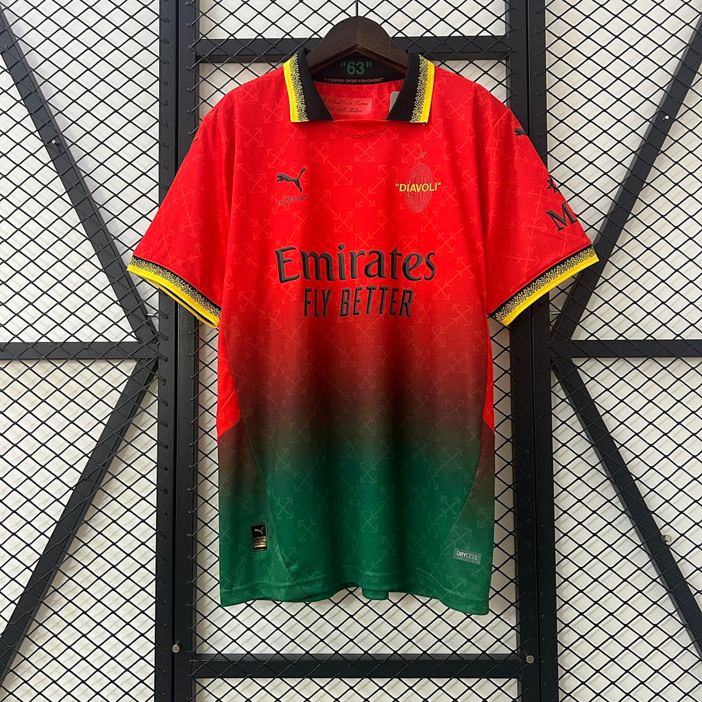 Camiseta AC Milan Negra y Roja Edición Especial 2025/26 - frente