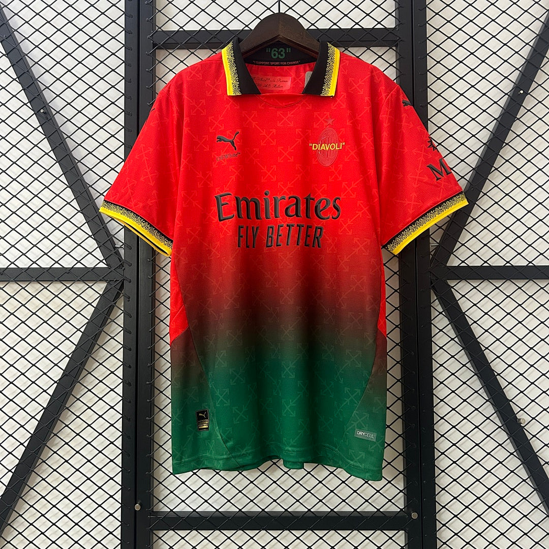 Camiseta AC Milan Negra y Roja Edición Especial 2025/26 - frente