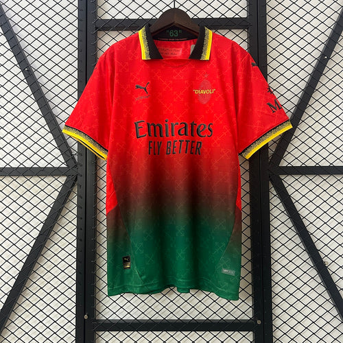 Camiseta AC Milan Negra y Roja Edición Especial 2025/26 - frente