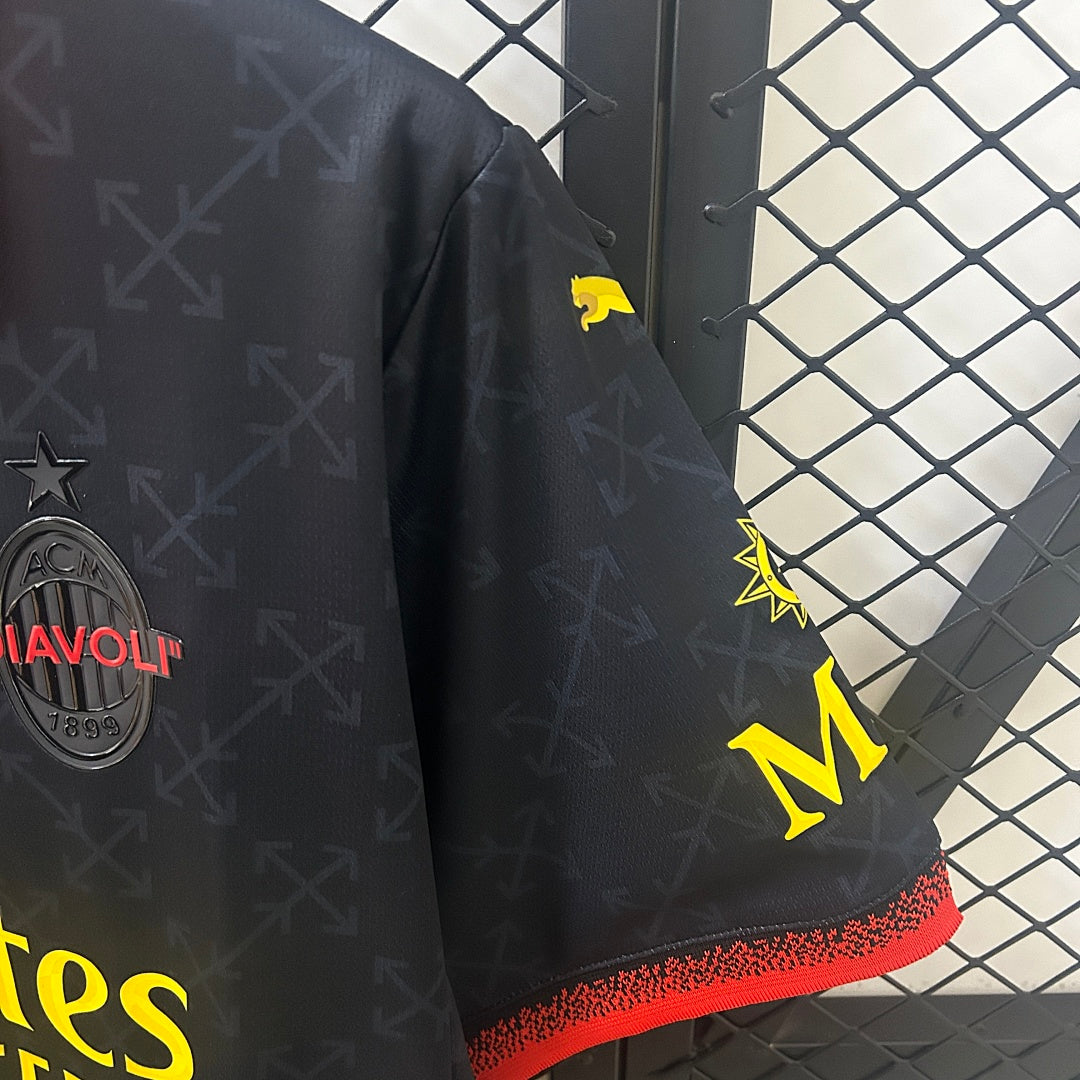 Camiseta AC Milan Verde Oscuro y Negra Edición Especial 2025/26 - espalda