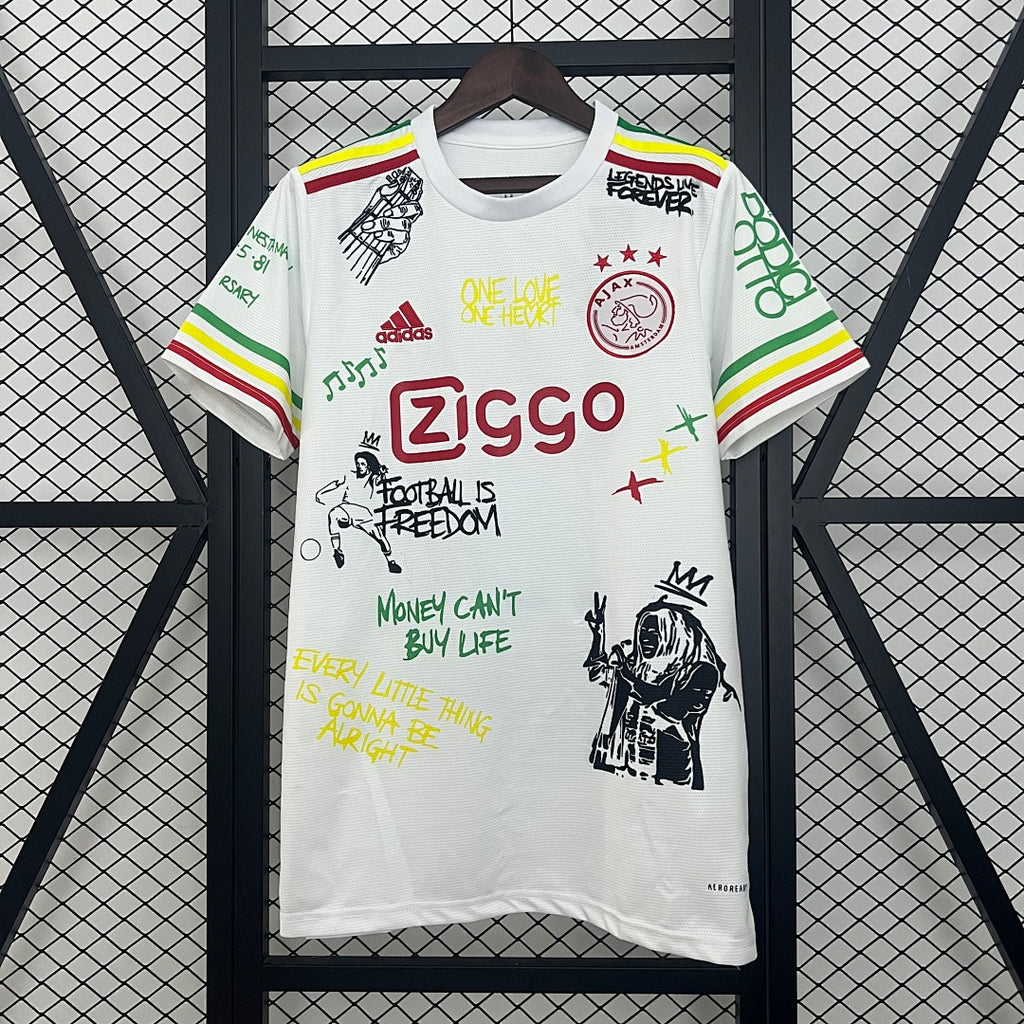 Camiseta Ajax Gris Claro y Negra Edición Especial 2025/26 - frente