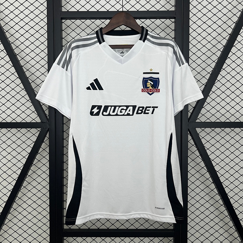 Camiseta Colo Colo Local Gris Claro y Negra 2025/26 - frente