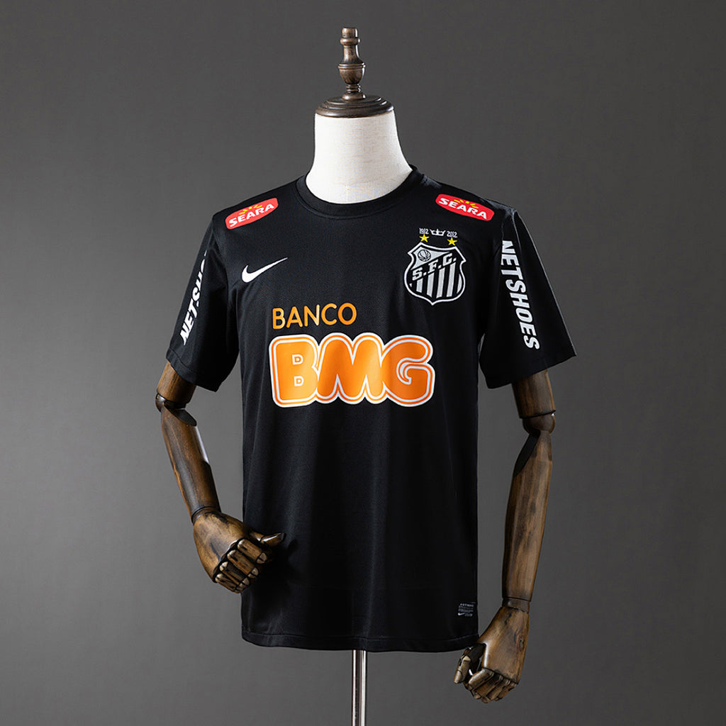 Camiseta Retro Santos Visita Negra y Gris 12/13 - frente