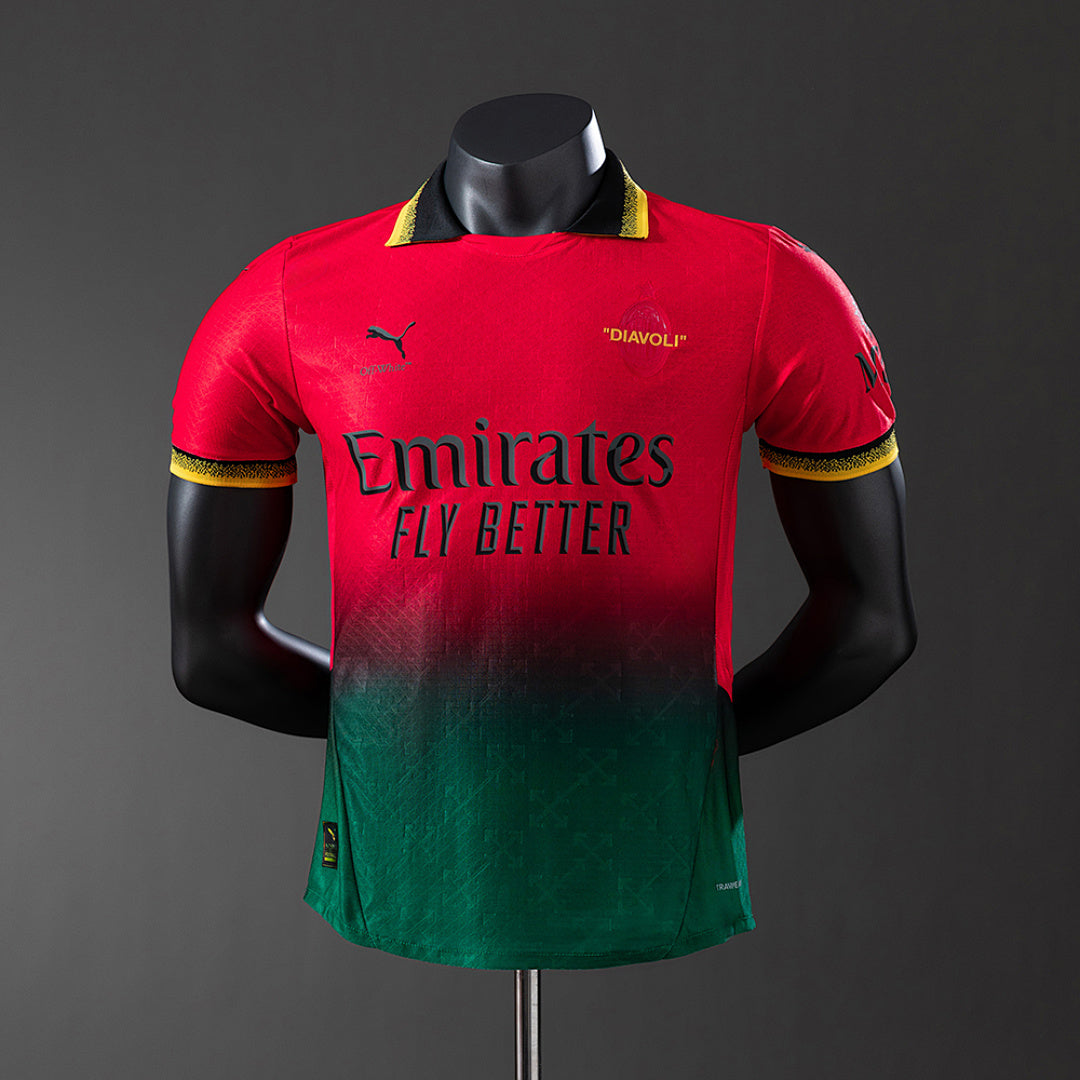 Camiseta AC Milan Negra Edición Especial 2025/26 Versión Jugador - frente