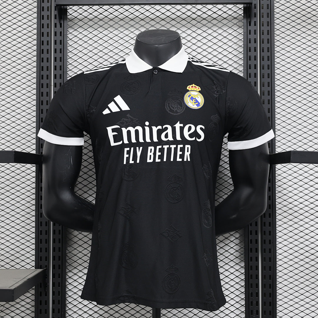 Camiseta Real Madrid Negra y Gris Edición Especial 2025/26 Versión Jugador - frente
