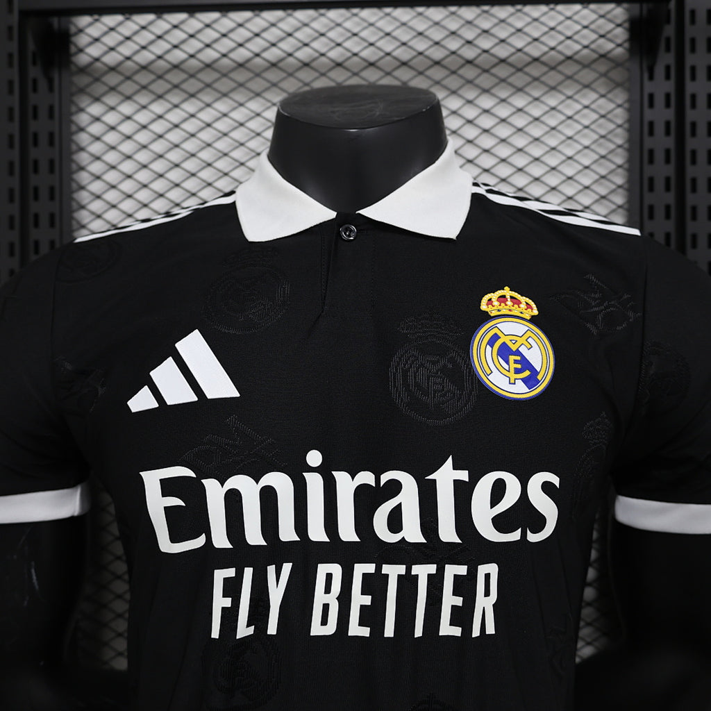 Camiseta Real Madrid Negra y Gris Edición Especial 2025/26 Versión Jugador - espalda