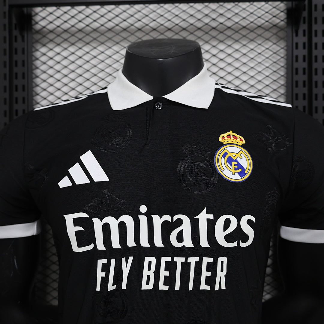 Camiseta Real Madrid Negra y Gris Edición Especial 2025/26 Versión Jugador - espalda