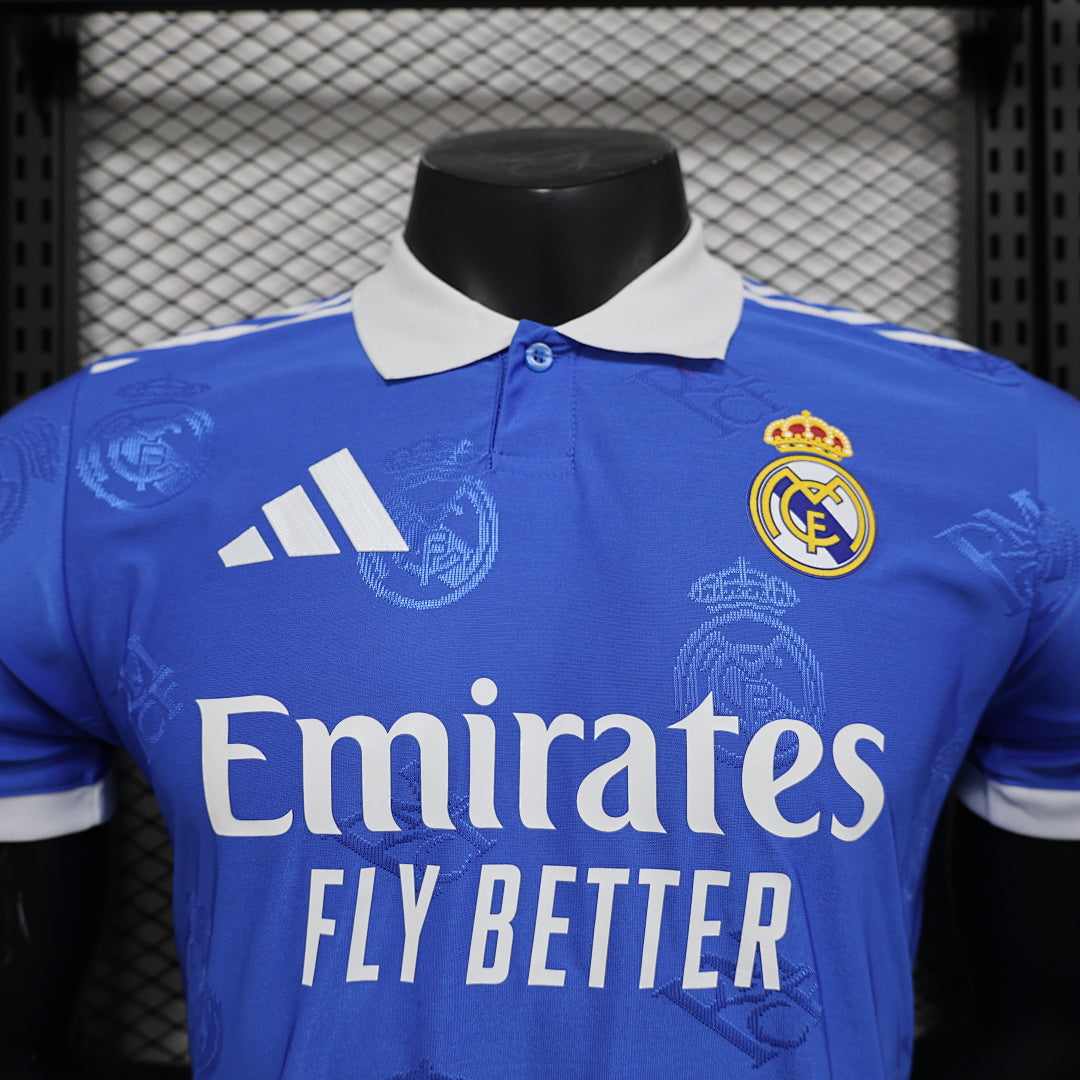 Camiseta Real Madrid Azul y Negra Edición Especial 2025/26 Versión Jugador - espalda