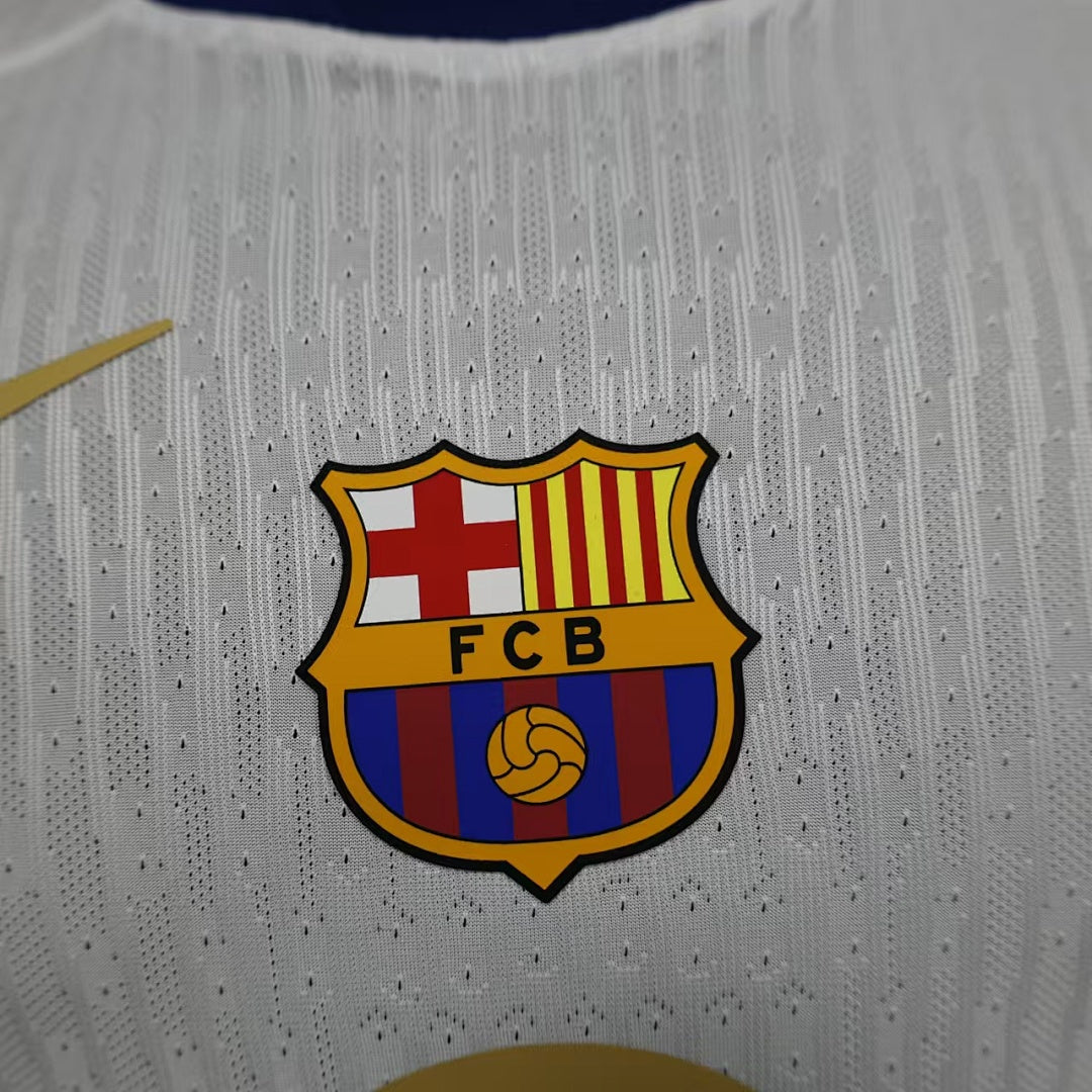 Camiseta FC Barcelona Gris Claro y Negra Edición Especial 2025/26 Versión Jugador - espalda