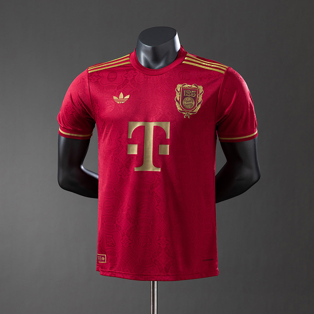 Camiseta Bayern Múnich Burdeos y Roja 125º Aniversario 2025/26 Versión Jugador - frente