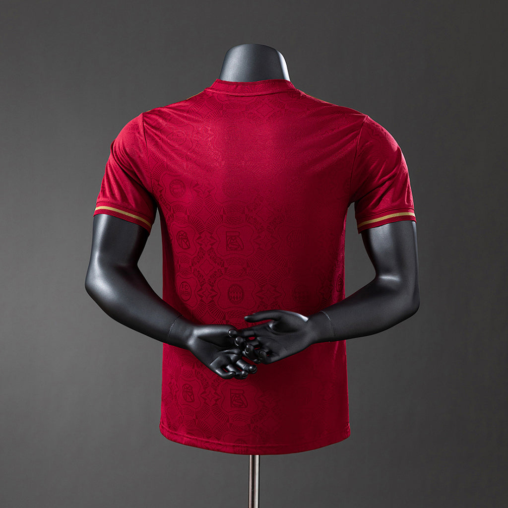 Camiseta Bayern Múnich Burdeos y Roja 125º Aniversario 2025/26 Versión Jugador - espalda