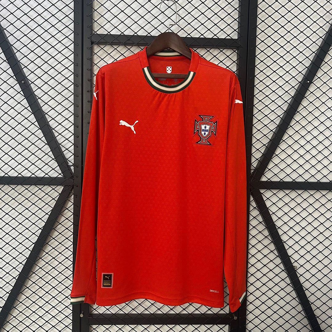 Camiseta Portugal Local Manga Larga 2025 - frente
