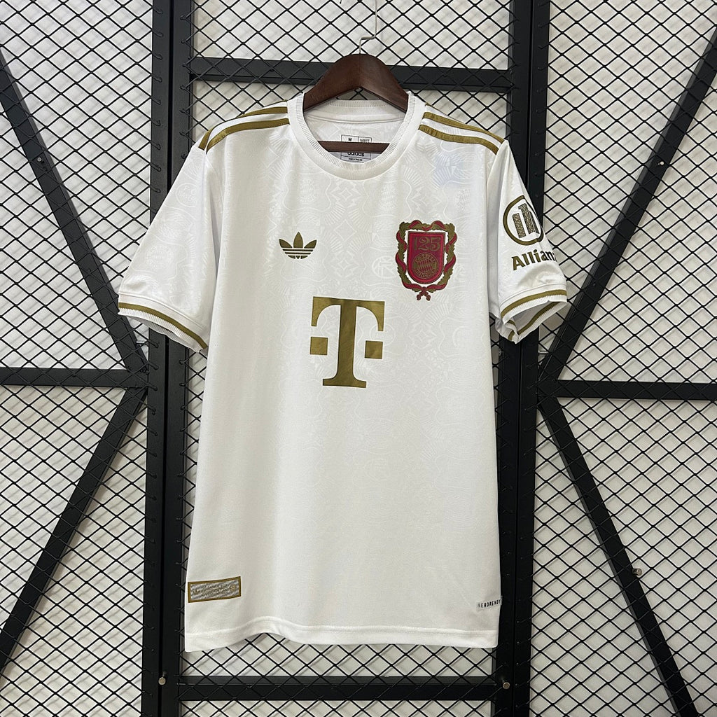 Camiseta Bayern Múnich Gris Claro y Negra 125º Aniversario 2025/26 - frente