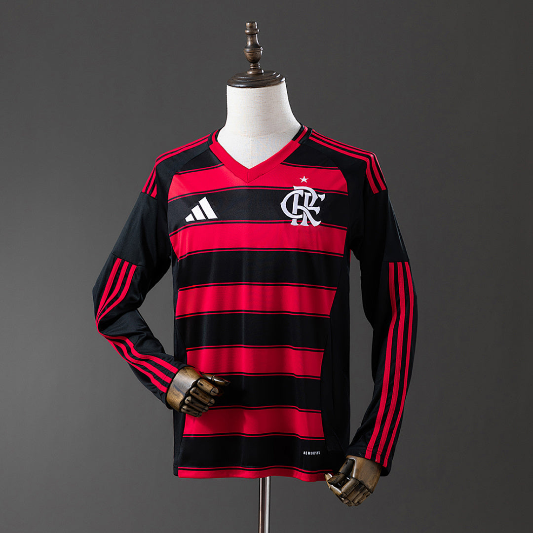 Camiseta Flamengo Local Manga Larga 2025/26 - frente