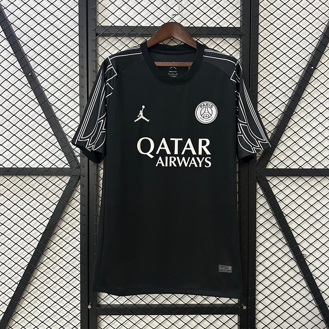 Camiseta PSG Cuarta Negra y Gris 2024/25 - frente