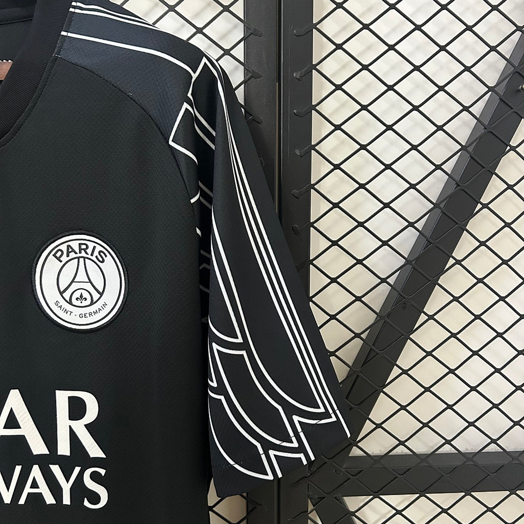 Camiseta PSG Cuarta Negra y Gris 2024/25 - espalda