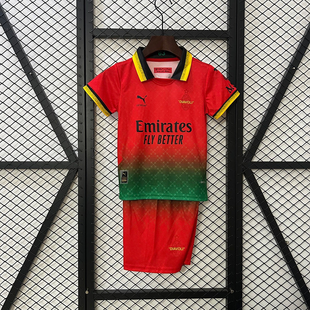 Conjunto Niños AC Milan Café y Roja Edición Especial 2025/26 - frente