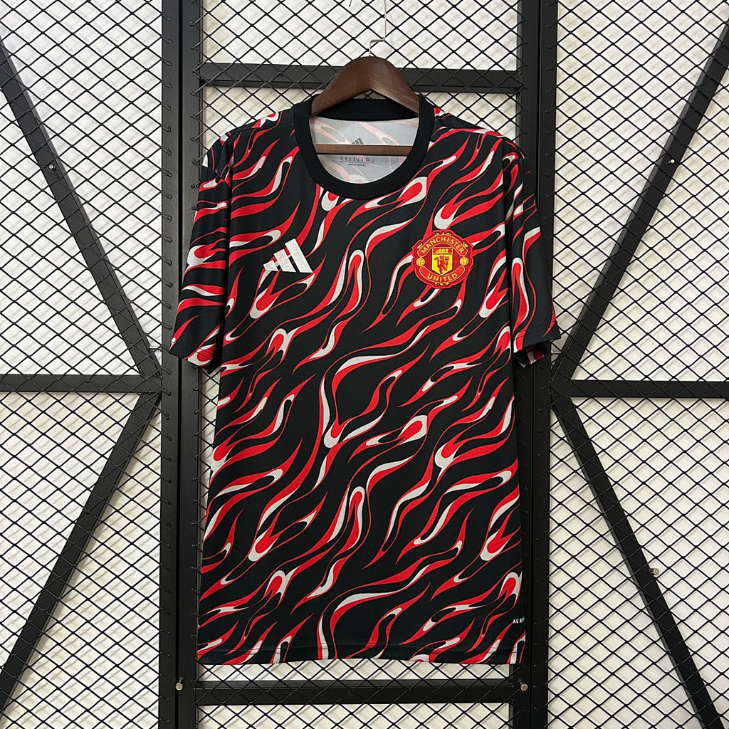 Camiseta Manchester United Negra y Burdeos Edición Especial 2025/26 - frente