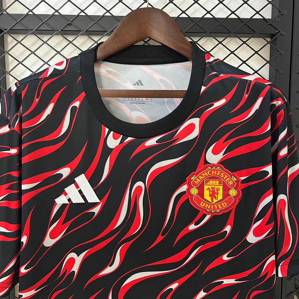 Camiseta Manchester United Roja y Negra Edición Especial 2025/26 - espalda