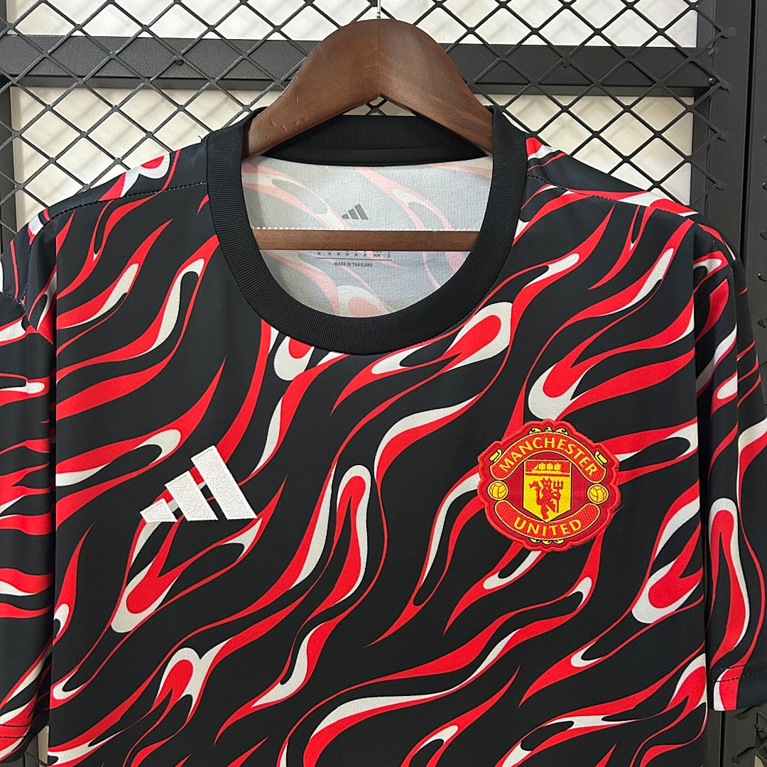 Camiseta Manchester United Roja y Negra Edición Especial 2025/26 - espalda